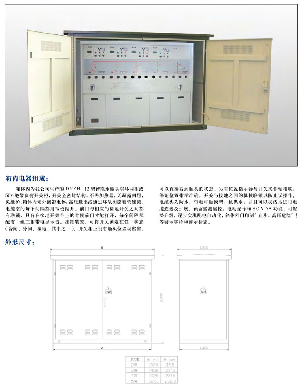 DYHW-12型10KV智能箱式开关所(图2)